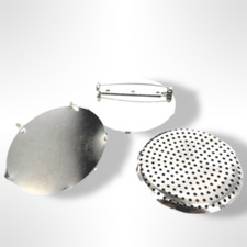 Round brooch back sets, sieve