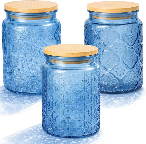 Pack 700ml glass jars - glass, with