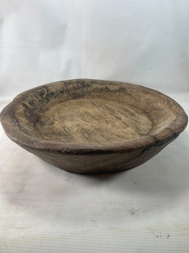 19c dough bowl hand carved - bowl,