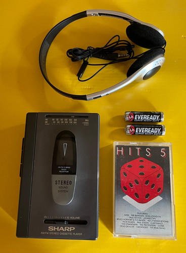 Vintage retro walkman - vintage,