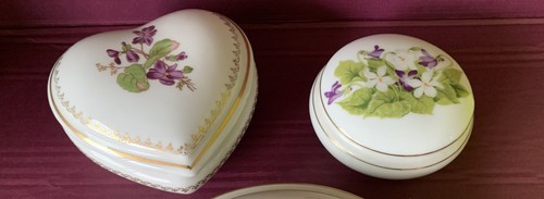 Two trinket boxes porcelain - trinket,