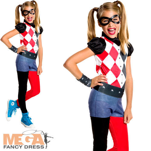 Harley quinn girls fancy dress - girls,