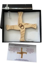 St Brigid Marriage Prayer Cross Blessing Bride Groom Rings Wedding Gift Wood