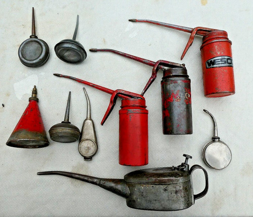 Vintage oil cans - vintage,
