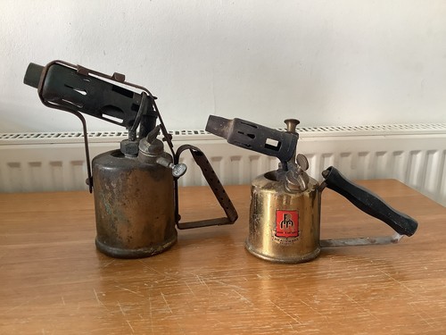 Vintage brass paraffin blow - brass,