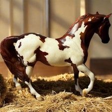 Breyer Traditional Custom Etched Chestnut Pinto Paint | Model Horse | 1:9 Scale