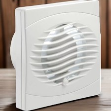 Intervent Bathroom Extractor Fan with Timer 100mm 4" WC Toilet - White BVF100T