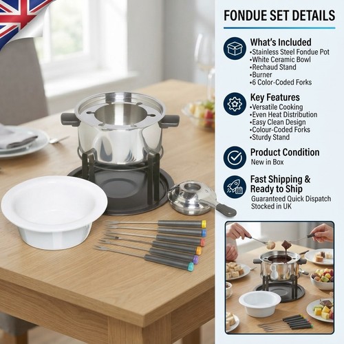 Elegant fondue set for - 3-in-1,