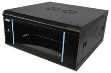 19" Metal Rack Cabinet with Glass Door 600mm Deep - Choice of U Size