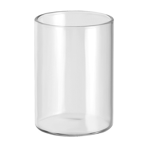 Clear glass cylinder vase - glass,