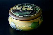 ANTIQUE ART NOUVEAU CRISTIRO CAMEO GLASS BOX