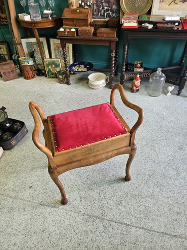 Edwardian piano stool - stool, with