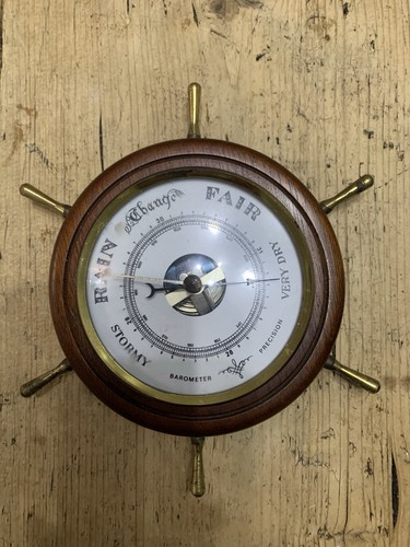 Vintage ship wheel aneroid - vintage, ship’s