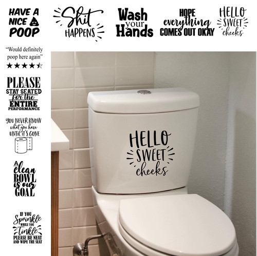 Funny toilet stickers - toilet, bathroom