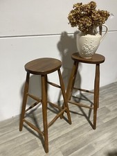 Antique elm high stool - antique, bar