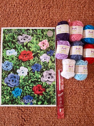 Crochet kit flowers - ",