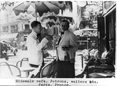 Sidewalk cafe patrons - sidewalk,