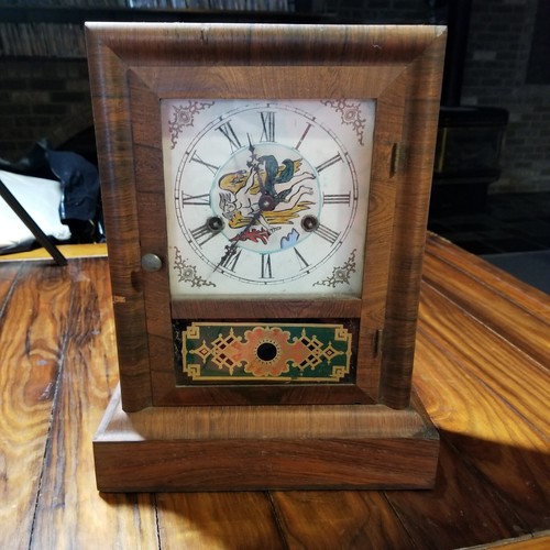 Antique oak wooden - oak, clock