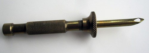 Vintage brass rug making - making, punch