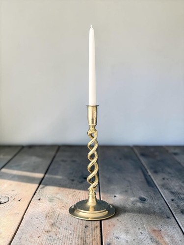 Vintage brass candlestick - brass,