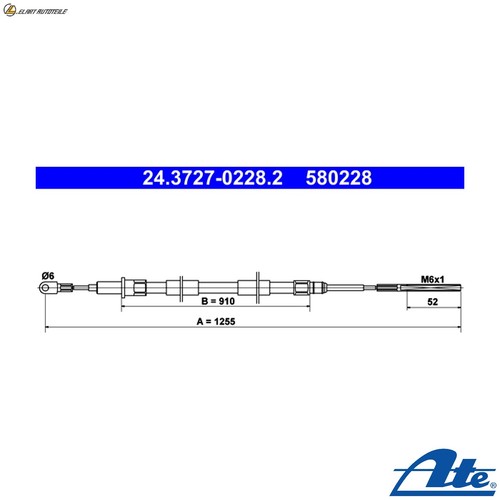 Cable parking brake - cable,