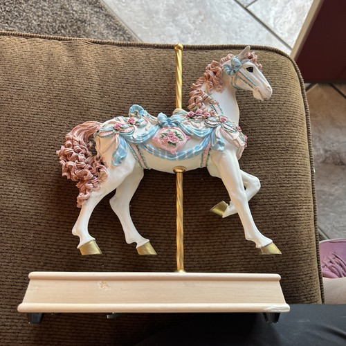 Large carousel music box horse - carousel,