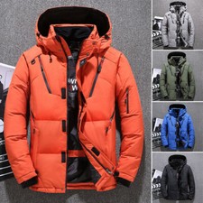 Men Winter Warm Ski Jacket Duck Down Jacket Snow Thick Hooded Puffer Parka Coat
