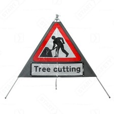 Quazar Men At Work Roll Up Sign 750mm Reflective | Tree, Grass, Hedge Cutting