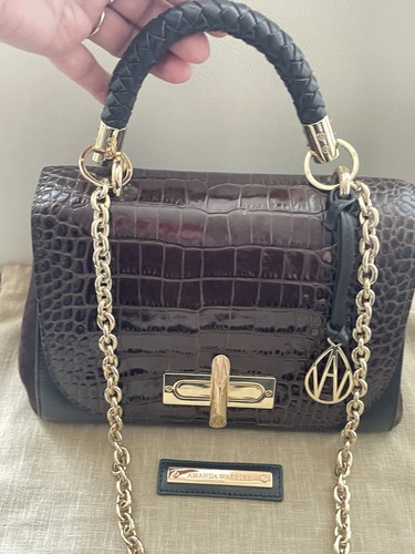 Amanda wakeley brown croc - wakeley,