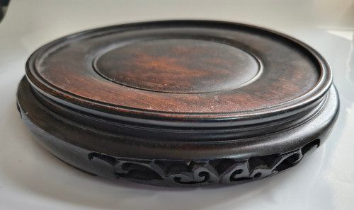 Vintage wooden vase base plant - vintage,