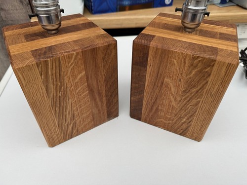Solid oak handmade pair - solid, oak,