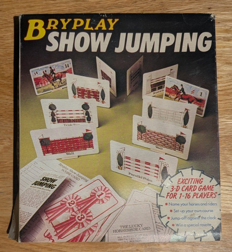 Bryplay show jumping card - jumping, 3-d
