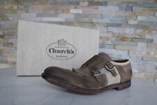 Church's Eu 44 UK 10 Slippers Antique Monk Strap Shanghai EOG009 New Previously