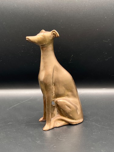 Brass vintage seated - brass, greyhound