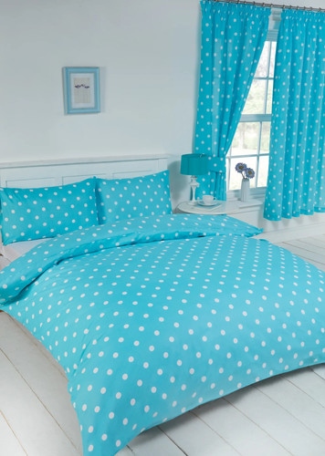 Polka dot duckegg duvet - polka,