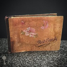 ANTIQUE POSTCARD ALBUM BROWN