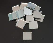 12 pieces, Silver Glass Mirror Tiles, 15 X 15 mm, Art&Craft, 2mm Thickness 