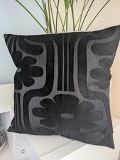 Orla Kiely cushion cover Sixties Stem charcoal black handmade 16"