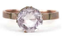 Vintage unmarked gold amethyst