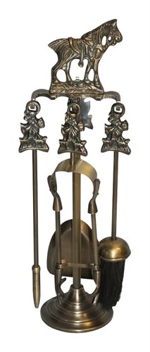 Horse brass fireplace - horse,