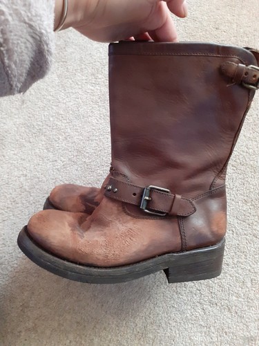 Ash brown biker distressed - brown,