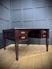 Antique mahogany partners desk - antique,