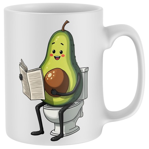 Avocado toilet mug funny - toilet,