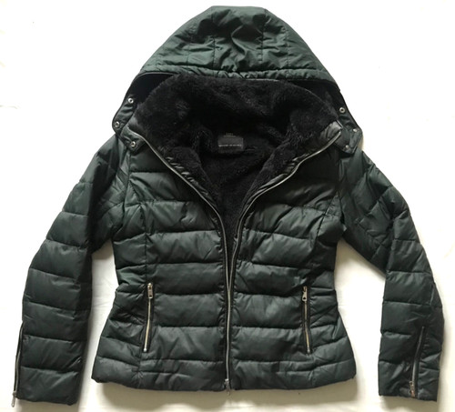 Zara green puffer - green, down