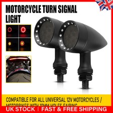 2x Motorcycle Amber Red Front