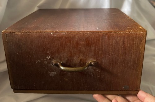 Vintage wooden cutlery box - wooden,