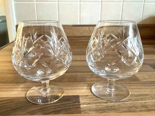 Beautiful pair tudor crystal - pair,