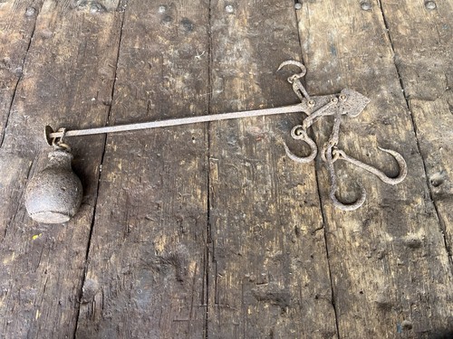 Vintage steelyard scales - steelyard,
