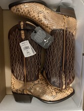 Cody James Men’s Exotic Snakeskin Python Cowboy Boots Round Toe 8 D BRAND NEW!!