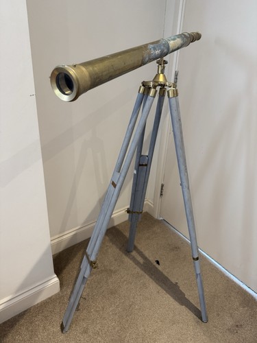 Vintage brass telescope - vintage,